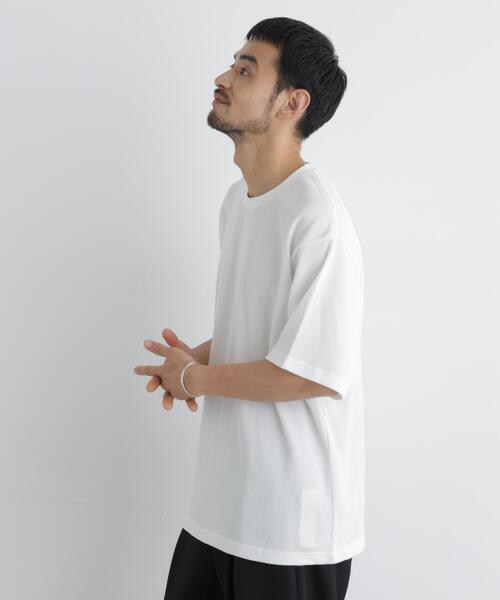 NANO universe(ナノユニバース)の「USAコットン×COOLMAX(R) ワッフルワイドTシャツ半袖(Tシャツ/カットソー・メンズ・ホワイト/ブラック/ブラウン/カーキ・L/M/XL)」の20枚目の写真