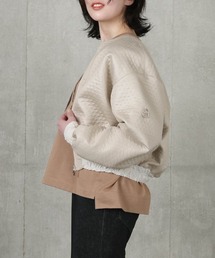 シャーリング切替ブルゾン