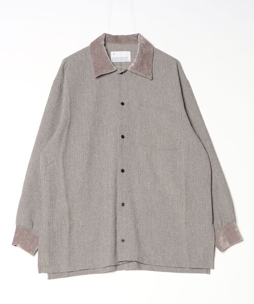 VOAAOV(ヴォアーブ)の「【VOAAOV】TWEEDY Long Sleeve Shirt(シャツ/ブラウス・メンズ・グレイッシュベージュ/チャコールグレー・2/1)」の11枚目の写真