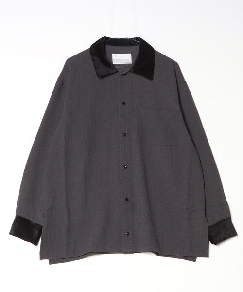 VOAAOV(ヴォアーブ)の「【VOAAOV】TWEEDY Long Sleeve Shirt(シャツ/ブラウス・メンズ・グレイッシュベージュ/チャコールグレー・2/1)」の10枚目の写真