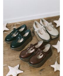 merry jenny | ribbon tstrap shoes(バレエシューズ)