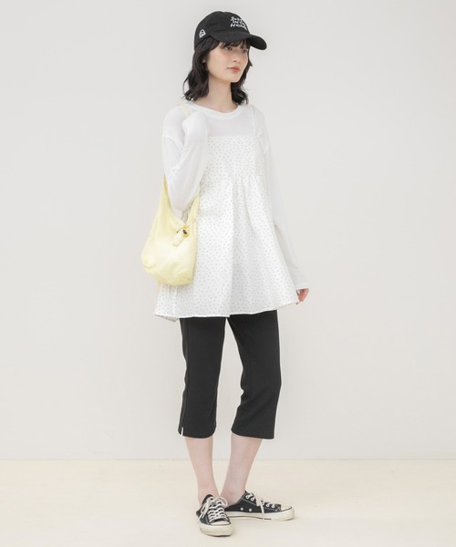 HEILIS(ヘイリス)の「リップストップナイロンショルダーバッグ/ ショルダーバッグ レディース ワンショルダー 斜め掛け 軽量 ナイロンバッグ カジュアル デイリー 旅行 お出かけ 韓国ファッション シンプル A5 ペットボトル収納 アウトドア 秋 秋服 秋コーデ 秋冬 長袖コーデ ニットコーデ スウェット パーカー ライトアウター アイボリー ブラック イエロー(ショルダーバッグ・レディース・イエロー/アイボリー/ブラック・FREE)」の20枚目の写真