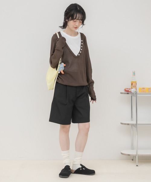 HEILIS(ヘイリス)の「リップストップナイロンショルダーバッグ/ ショルダーバッグ レディース ワンショルダー 斜め掛け 軽量 ナイロンバッグ カジュアル デイリー 旅行 お出かけ 韓国ファッション シンプル A5 ペットボトル収納 アウトドア 秋 秋服 秋コーデ 秋冬 長袖コーデ ニットコーデ スウェット パーカー ライトアウター アイボリー ブラック イエロー(ショルダーバッグ・レディース・イエロー/アイボリー/ブラック・FREE)」の22枚目の写真