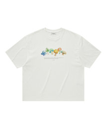 マッシュルームグラフィックTシャツホワイト