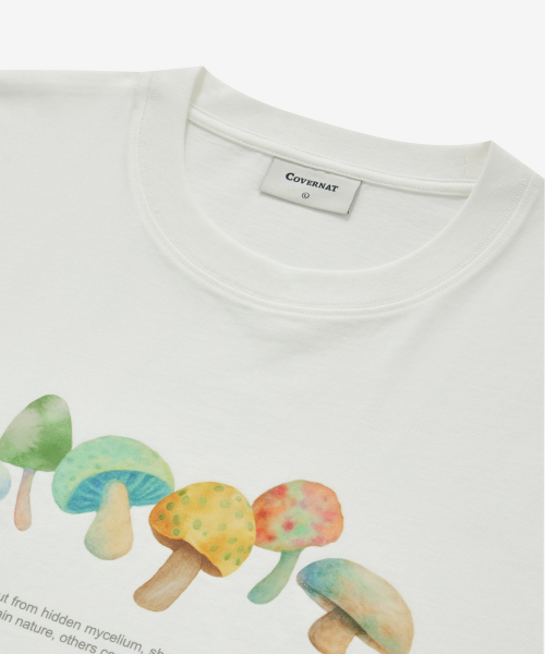 COVERNAT(カバーナット)の「マッシュルームグラフィックTシャツホワイト(Tシャツ/カットソー・レディース・その他・X-SMALL/SMALL/MEDIUM/LARGE/X-LARGE/XX-LARGE)」の3枚目の写真