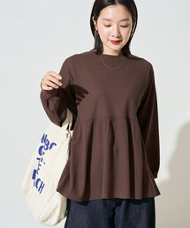 限定展開 ワッフル 切り替え トップス