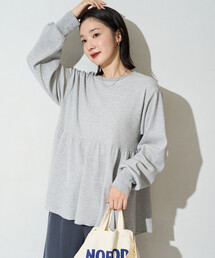 限定展開　ワッフル 切り替え トップス
