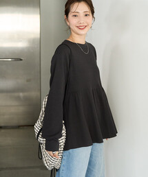 限定展開 ワッフル 切り替え トップス