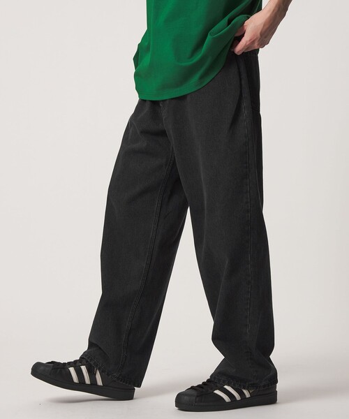 CITEN（シテン）の「＜CITEN＞バギーデニムパンツ ブラック（デニムパンツ・メンズ・ブラック・S/L/M）」の2枚目の写真