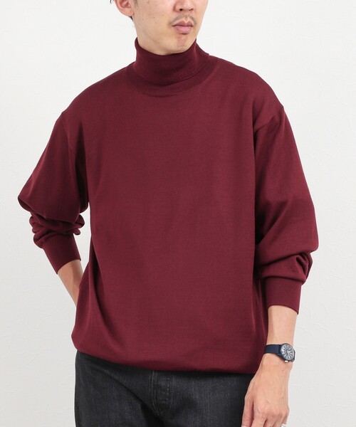NOLLEY’S(ノーリーズ)の「ハイゲージウォッシャブルニットタートルネック 26AW(ニット/セーター・メンズ・グレイッシュブルー/ライトグレー/ボルドー/ネイビー・S/M/L)」の4枚目の写真