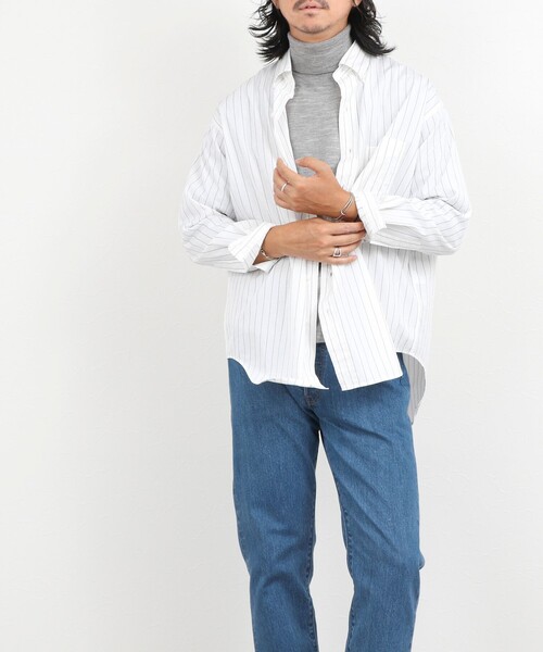 NOLLEY’S(ノーリーズ)の「ハイゲージウォッシャブルニットタートルネック 26AW(ニット/セーター・メンズ・グレイッシュブルー/ライトグレー/ボルドー/ネイビー・S/M/L)」の8枚目の写真