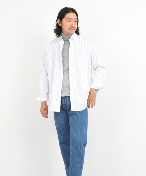 NOLLEY’S(ノーリーズ)の「ハイゲージウォッシャブルニットタートルネック 26AW(ニット/セーター・メンズ・グレイッシュブルー/ライトグレー/ボルドー/ネイビー・S/M/L)」の11枚目の写真