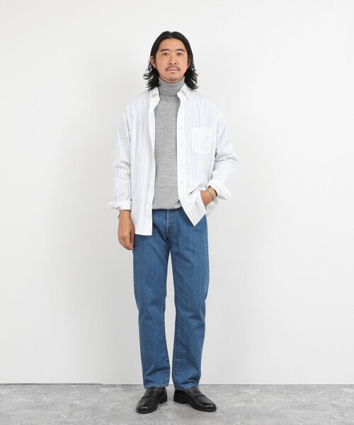 NOLLEY’S(ノーリーズ)の「ハイゲージウォッシャブルニットタートルネック 26AW(ニット/セーター・メンズ・グレイッシュブルー/ライトグレー/ボルドー/ネイビー・S/M/L)」の14枚目の写真