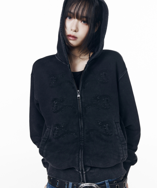 AAKAM（アーカム）の「Napoleon Corded Zip-Up Hoodie (Black)（パーカー・レディース・その他・1/2）」の5枚目の写真