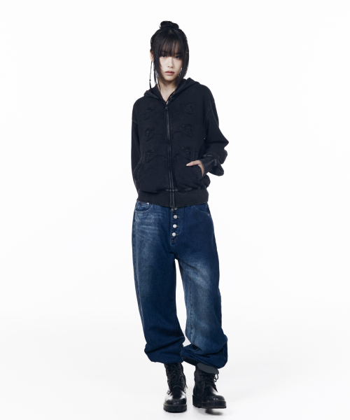 AAKAM（アーカム）の「Napoleon Corded Zip-Up Hoodie (Black)（パーカー・レディース・その他・1/2）」の7枚目の写真