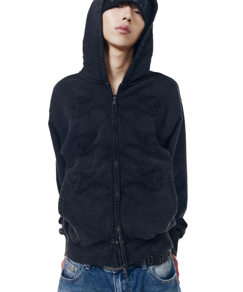 AAKAM（アーカム）の「Napoleon Corded Zip-Up Hoodie (Black)（パーカー・レディース・その他・1/2）」の8枚目の写真