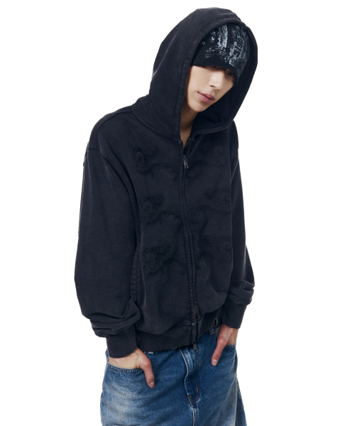 AAKAM（アーカム）の「Napoleon Corded Zip-Up Hoodie (Black)（パーカー・レディース・その他・1/2）」の9枚目の写真