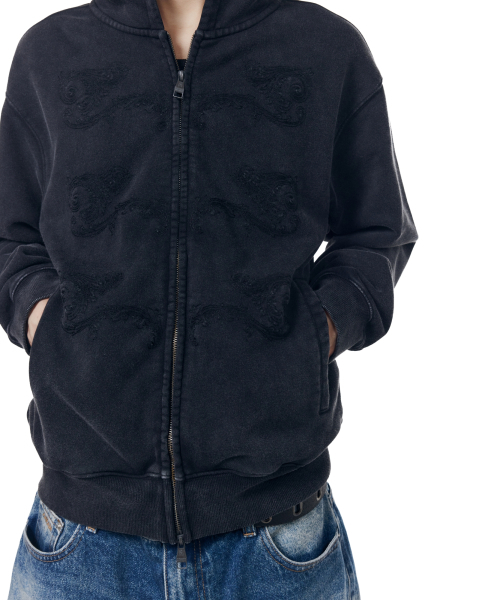 AAKAM（アーカム）の「Napoleon Corded Zip-Up Hoodie (Black)（パーカー・レディース・その他・1/2）」の10枚目の写真