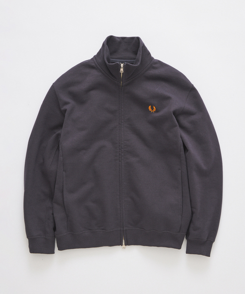 FRED PERRY(フレッドペリー)の「FRED PERRY / フレッドペリー 別注 スウェット トラック ジャケット(スウェット・メンズ・ブラウン/スミクロ/ブラック・LARGE/MEDIUM)」の4枚目の写真