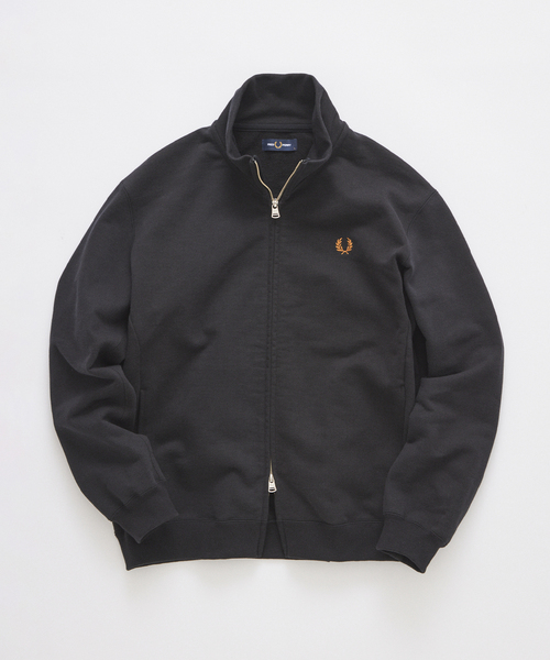 FRED PERRY(フレッドペリー)の「FRED PERRY / フレッドペリー 別注 スウェット トラック ジャケット(スウェット・メンズ・ブラウン/スミクロ/ブラック・LARGE/MEDIUM)」の13枚目の写真