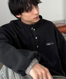 Java（ジャバ）の「《JaVaジャバコラボ》ゆるっと着るだけ、冬のこなれ感完成!裾ドローコード付き配色ヘンリーネックフリースプルオーバー（スウェット）」