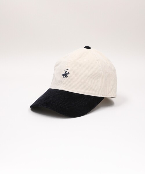 Right-on(ライトオン)の「BEVERY HILLS POLO CLUB コーデュロイキャップ(キャップ・レディース・ダークグレー/ホワイト系5・99)」の2枚目の写真