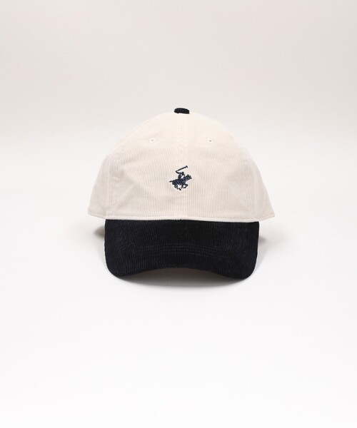 Right-on(ライトオン)の「BEVERY HILLS POLO CLUB コーデュロイキャップ(キャップ・レディース・ダークグレー/ホワイト系5・99)」の6枚目の写真