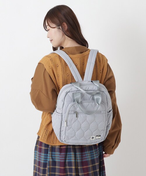 one'sterrace(ワンズテラス)の「fikalycka 2WAYキルティングリュック(バックパック/リュック・レディース・ブラック系8/ベージュ系9/グレー系4・99)」の15枚目の写真