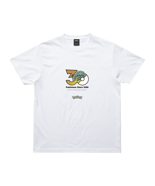 ZOZOSPOT(ゾゾスポット)の「Pokemon 30th Anniversary 1025 T-shirt 「ゴローン(アローラのすがた)」(Tシャツ/カットソー・レディース・ホワイト・SMALL/MEDIUM/LARGE/X-LARGE/XX-LARGE/XXX-LARGE/100cm/110cm/120cm/130cm/140cm/150cm/160cm)」の1枚目の写真
