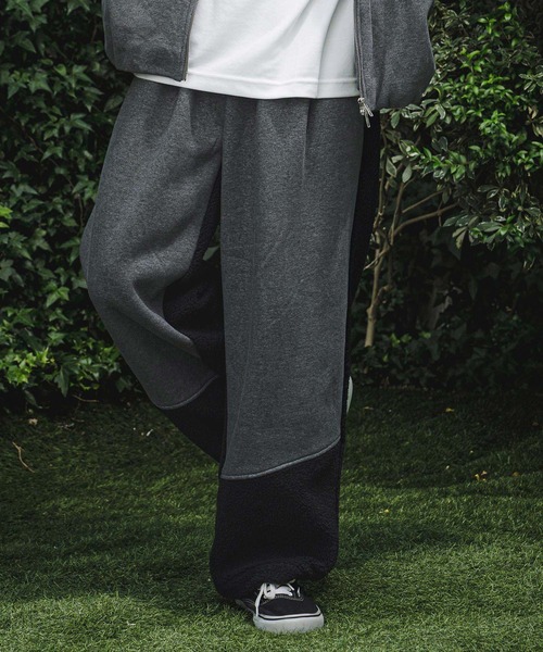 CAMBIO(カンビオ)の「mp15408- Boa Sweat Combo Pants スウェットパンツ(A74526cmb)(スウェットパンツ・メンズ・ブラック/チャコールグレー・L/M/S)」の2枚目の写真