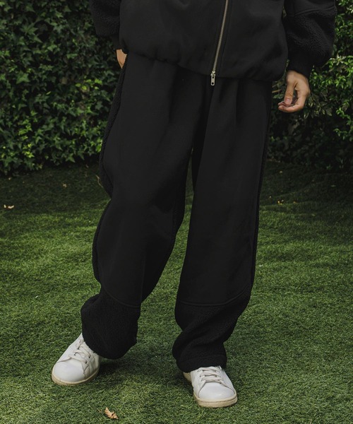 CAMBIO(カンビオ)の「mp15408- Boa Sweat Combo Pants スウェットパンツ(A74526cmb)(スウェットパンツ・メンズ・ブラック/チャコールグレー・L/M/S)」の3枚目の写真