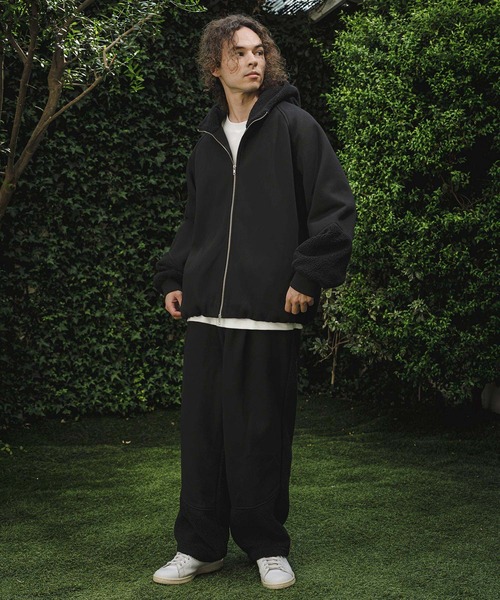 CAMBIO(カンビオ)の「mp15408- Boa Sweat Combo Pants スウェットパンツ(A74526cmb)(スウェットパンツ・メンズ・ブラック/チャコールグレー・L/M/S)」の7枚目の写真