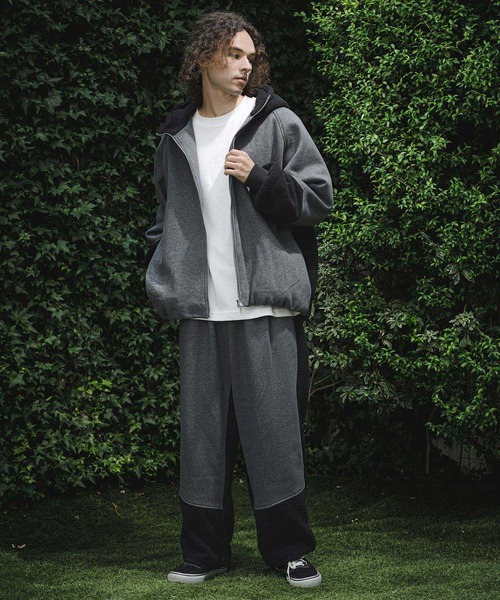 CAMBIO(カンビオ)の「mp15408- Boa Sweat Combo Pants スウェットパンツ(A74526cmb)(スウェットパンツ・メンズ・ブラック/チャコールグレー・L/M/S)」の13枚目の写真