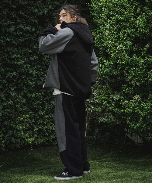 CAMBIO(カンビオ)の「mp15408- Boa Sweat Combo Pants スウェットパンツ(A74526cmb)(スウェットパンツ・メンズ・ブラック/チャコールグレー・L/M/S)」の14枚目の写真