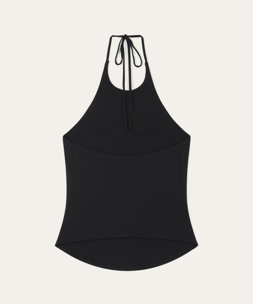 AUBER(オーベル)の「Pad Cup Halter Top - Black(Tシャツ/カットソー・レディース・ブラック・FREE)」の3枚目の写真