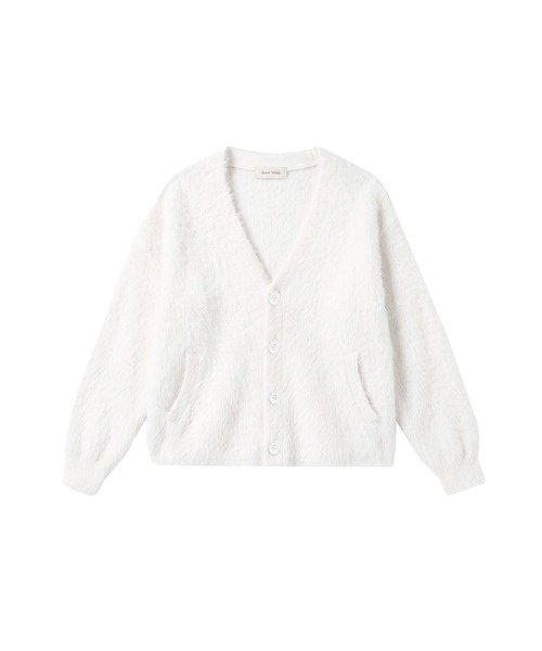 Rose Muse（ロゼミューズ）の「Shaggy oversized cardigan（カーディガン/ボレロ・レディース・ピンク/ホワイト/ブラウン/グレー・FREE）」の6枚目の写真