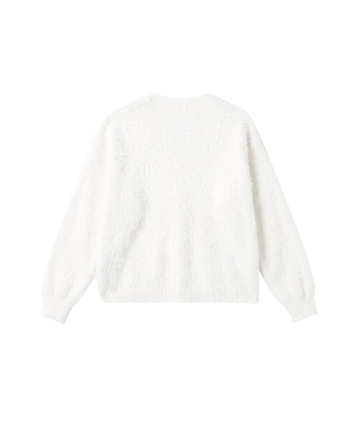 Rose Muse（ロゼミューズ）の「Shaggy oversized cardigan（カーディガン/ボレロ・レディース・ピンク/ホワイト/ブラウン/グレー・FREE）」の7枚目の写真