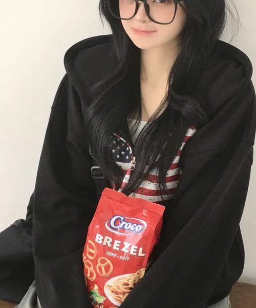 VIVID LADY(ビビッドレディー)の「ヴィンテージアメリカンフラッグ ダブルジップパーカー(パーカー・レディース・ネイビー/グレー/ワイン/ブラック/ブラウン・FREE)」の18枚目の写真