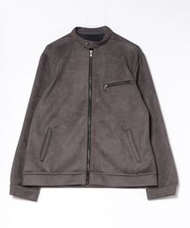 m.f.editorial（エムエフエディトリアル）の「＊ブルゾン アウター シングル ライダース メンズ ストレッチ スタンドカラー フルジップ（ライダースジャケット）」