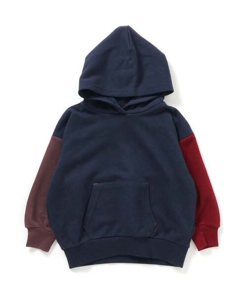 BREEZE(ブリーズ)の「【WEB限定】バリエーションパーカー_セットアップ可(パーカー・キッズ・ブルー/グレー/アイボリー/ダークグリーン/レインボー/ブラック/イエロー・160/150/140/130/120/100/90/110)」の7枚目の写真