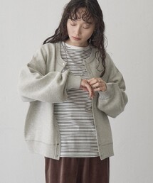 coen（コーエン）の「スウェットライク2wayニットカーディガン(WEB限定カラーあり)（カーディガン/ボレロ）」