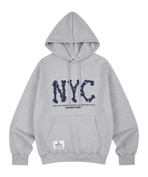 PAPERBOY(ペーパーボーイ)の「NYC スケルトンフーディー-メランジ(パーカー・レディース・その他・SMALL/MEDIUM/LARGE/X-LARGE)」の1枚目の写真
