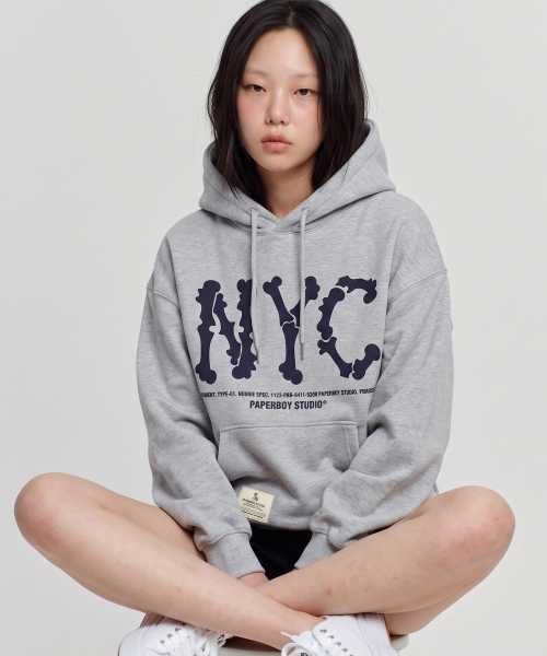 PAPERBOY(ペーパーボーイ)の「NYC スケルトンフーディー-メランジ(パーカー・レディース・その他・SMALL/MEDIUM/LARGE/X-LARGE)」の3枚目の写真