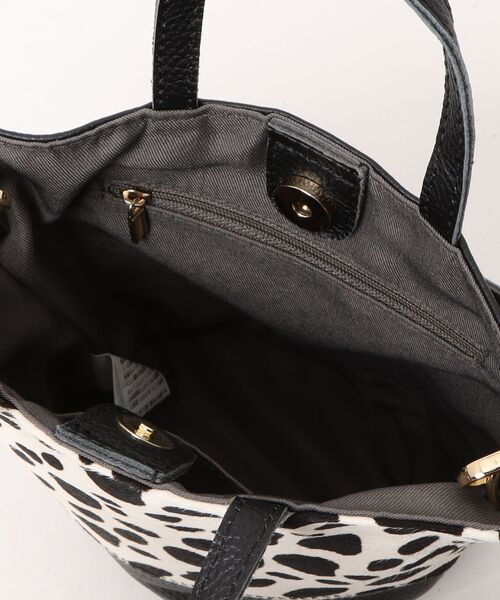 COOCO（クーコ）の「【RS】【cooco】ﾎｰｽﾍｱxｼｭﾘﾝｸﾚｻﾞｰﾊﾞｹﾂ型ﾐﾆ2WAYﾄｰﾄﾊﾞｯｸﾞ（トートバッグ・レディース・レオパード/アニマル・FREE）」の3枚目の写真