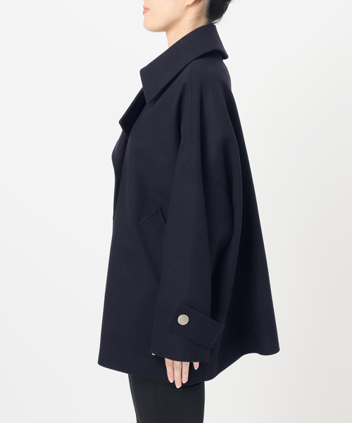 Traditional Weatherwear（トラディショナルウェザーウェア）の「別注【TRADITIONAL WEATHERWEAR】MALTON PEA COAT MIDDLE（ピーコート・レディース・チャコールグレー/ネイビー・34）」の17枚目の写真