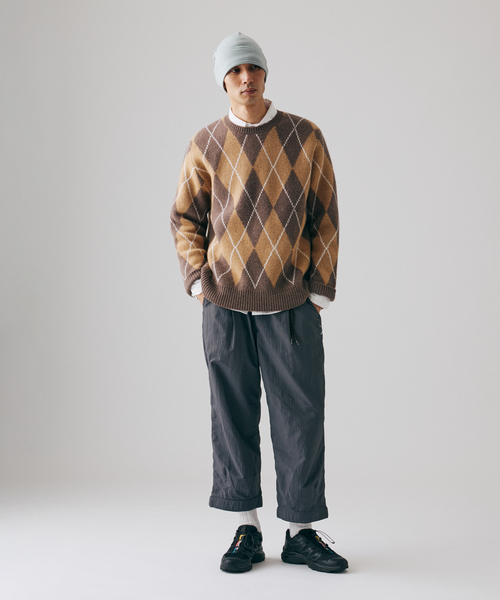 JOURNAL STANDARD（ジャーナルスタンダード）の「迷迭香 / マンネンロウ 別注 ナイロン プリント ハーベスト 9/10 パンツ（スラックス・メンズ・ネイビー/ブラック/グレー・2/3）」の16枚目の写真