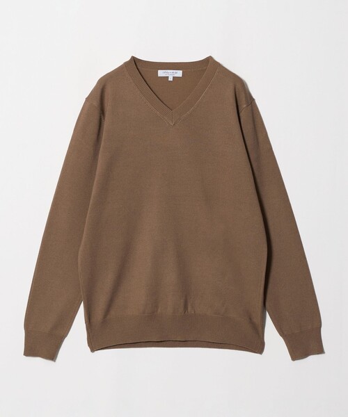 A DAY IN THE LIFE UNITED ARROWS(アデイインザライフユナイテッドアローズ)の「プレーティングテンジク Vネック ニット 12GG -ウォッシャブル-<A DAY IN THE LIFE>(ニット/セーター・メンズ・グレー系/ベージュ/ネイビー・L/S/M)」の2枚目の写真