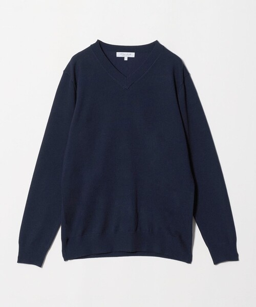 A DAY IN THE LIFE UNITED ARROWS(アデイインザライフユナイテッドアローズ)の「プレーティングテンジク Vネック ニット 12GG -ウォッシャブル-<A DAY IN THE LIFE>(ニット/セーター・メンズ・グレー系/ベージュ/ネイビー・L/S/M)」の3枚目の写真