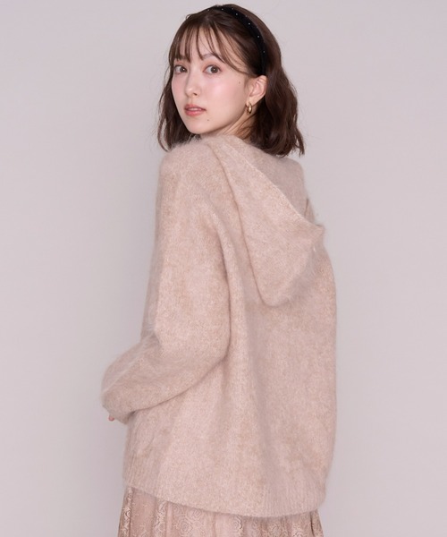 MISCH MASCH(ミッシュマッシュ)の「2026秋冬新作 ふわふわフードニット(ニット/セーター・レディース・ベージュ/グレー/レッド・フリ-)」の21枚目の写真