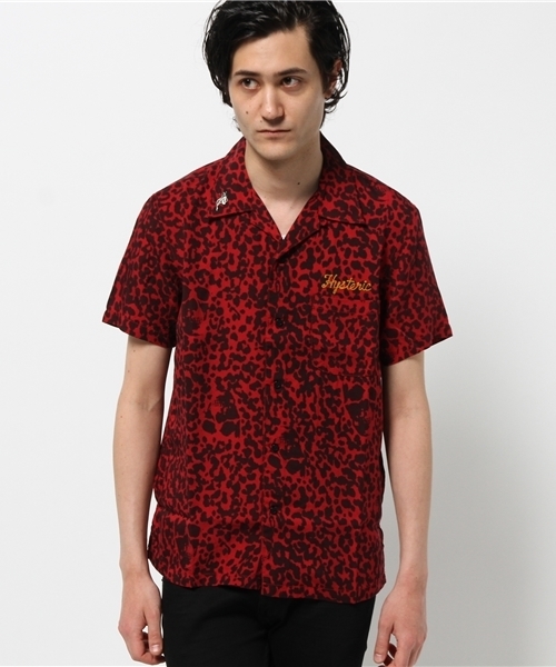 HYSTERIC GLAMOUR（ヒステリックグラマー）の「WITCHCRAFT ROCK刺繍 ボーリングSH（シャツ/ブラウス・メンズ・ホワイト/レッド系その他/ブラック・MEDIUM/LARGE/SMALL）」の3枚目の写真